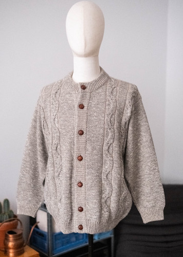 Vintage dicke strickjacke - vintage,