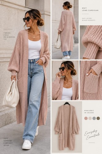 Italy strick jacke lang - jacke,