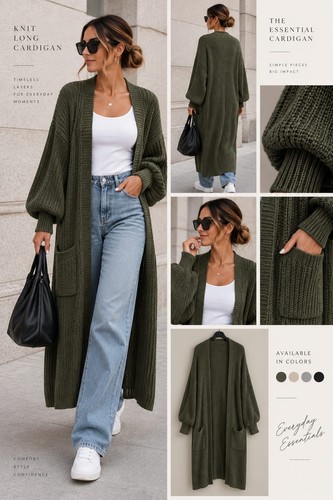 Italy strick jacke lang - italy,